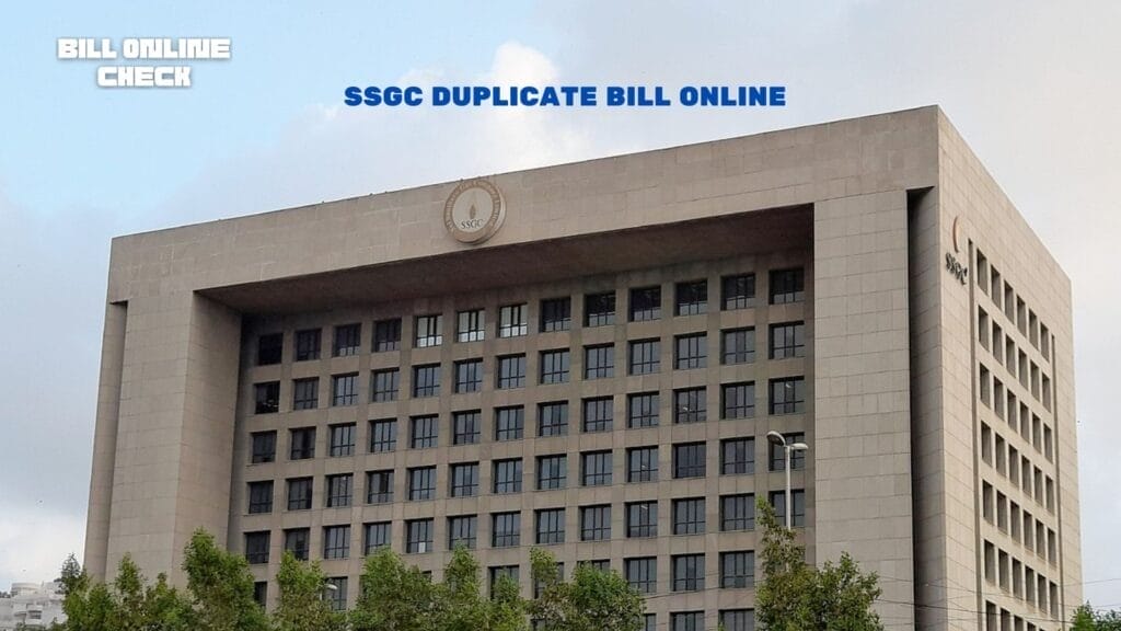 SSGC Duplicate Bill Online